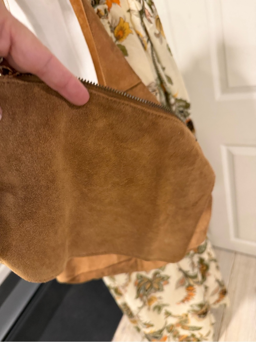 Haute Hippie Suede Hobo Bag in Tan Brown - Picture 10 of 13